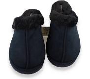 Ysabel Mora Pantoffels heren blauw suede | slippers