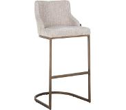 Richmond Barstoel Bolton natural renagade / brushed gold (Renegade Natural 01) (Groen, 48.0x51.0x103.0cm)
