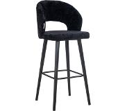 Richmond Barstoel Savoy black chenille (Bergen 809 black chenille) (Groen, 50.0x57.0x113.0cm)