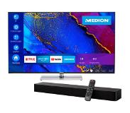 Medion BundelDEAL ! LIFE X14399 LCD Smart-TV, 108 cm (43'') Ultra HD TV & MEDION LIFE P61155 2.0 Soundbar