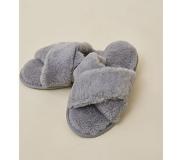 Promise - Furry Pantoffel Grijs - maat 40/41 - Grijs