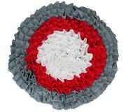 All For Paws Dig it - Fluffy mat Grijs - wit - rood
