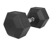 Gorilla Sports Dumbell - 30 Kg - Gietijzer (Rubber Coating) - Hexagon