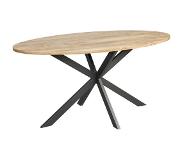 Lizzely Garden & Living Eettafel ovaal 160cm Rato bruin ovale tafel