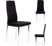Viking Choice Eetkamerstoelen - set van 4 - 42x42x98 cm - zwart