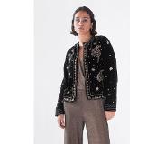 Sissy-Boy Zwart velvet jasje met sterren borduursel | Maat: XS