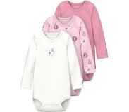 Name it Bodysuit Met Lange Mouwen 3 Pack Parfait Pink | Maat: 62