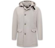 Enos Gewatteerde Parka met Capuchon - 7169 - Beige