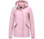 Matogla Korte Dames Winterjas Getailleerd - Roze