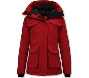 Matogla Gewatteerde Jas Dames Halflang - 7603 - Rood