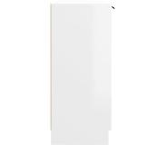 vidaXL Dressoir 90,5x30x70 cm bewerkt hout hoogglans wit
