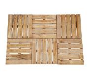 vidaXL Terrastegels 6 st 50x50 cm hout bruin