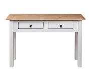 vidaXL Wandtafel Panama Range 110x40x72 cm massief grenenhout wit