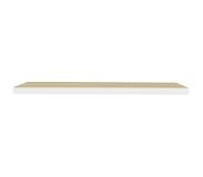 vidaXL Wandschappen zwevend 4 st 90x23,5x3,8 cm MDF eikenkleurig wit