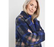 Gerry weber Dames Wintermantel mit Karomuster Blau Gemustert-40