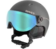 Sinner Titan Visor skihelm - Mat Donkergrijs - 59-62 cm