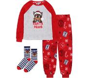 Paw Patrol Chase Cadeauset: jongens pyjama + sokken, fleece, grijs, rood / 110