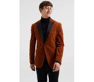 We fashion fluwelen slim fit colbert met all over print brique Heren | Maat: 50