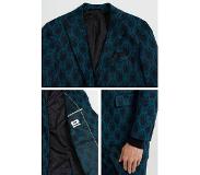 We fashion slim fit colbert met all over print Lime Punch Heren | Maat: 50