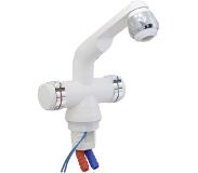 BARWIG 4100-235 2-greeps mengkraan Slangaansluiting 10 mm Wit, Chroom