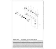 Sub cross 2-greeps wastafelkraan met uitloop 24 cm, charcoal