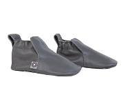 Lodger Baby Slofjes Maat 19 Donkergrijs Stepper Leer Suede Buitenzool Eerste Slofjes Perfecte Pasvorm Stevig 12-15M