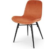 Nolon | Eetkamerstoel Nova fluweel bronskleurig 51x82x40 cm eetkamerstoelen | NADUVI
