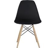 Viking Choice Eetkamerstoel - met houten poten - tot 110 kg - zwart