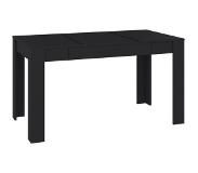 vidaXL Eettafel 140x74,5x76 cm spaanplaat zwart