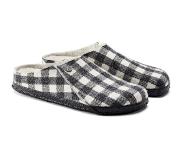 Birkenstock Pantoffel Birkenstock Women Zermatt Soft Footbed Wool Felt Plaid White Narrow-Schoenmaat 41