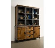TOFF Basto - Vitrine cabinet 5 drs. 3 drws (Groen, 160x210cm)