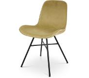 Nolon | Eetkamerstoel Noa fluweel groen 51x82x40 cm eetkamerstoelen | NADUVI