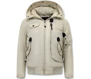 Just Key Korte Heren Winterjas met Capuchon - 1771 - Beige