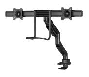 Audizio Monitor arm 2 schermen - Audizio MAD20F monitor beugel - Monitor arm gasveer - Voor 17 - 32 inch schermen - Zwart