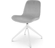 Nolon | Eetkamerstoel Nala draaibaar fluweel grijs 51x82x40 cm eetkamerstoelen | NADUVI