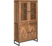 TOFF Mascio Vitrine 4 drs. 2 drws.. (Groen, 104x195cm)