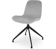 Nolon | Eetkamerstoel Nola draaibaar fluweel grijs 51x82x40 cm eetkamerstoelen | NADUVI