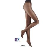 Sox Panty 15 DEN Moka L/XL Ultrafijne Voile/ Lycra in donkerbruine kleur met kruisje in de broek