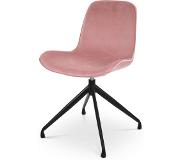 Nolon | Eetkamerstoel Nola draaibaar fluweel roze 51x82x40 cm eetkamerstoelen | NADUVI