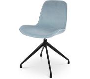 Nolon | Eetkamerstoel Nola draaibaar fluweel blauw 51x82x40 cm eetkamerstoelen | NADUVI