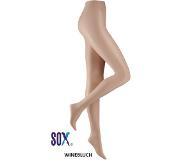 Sox Panty 15 DEN Wineblush XXL Ultrafijne Voile/ Lycra in lichte naturelle kleur met kruisje en rugstuk in de broek