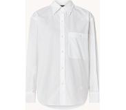 Maje Poplin blouse met logoborduring en parelknopen