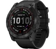Garmin Fenix 7X Sapphire Solar Titane - Multifunctioneel horloge Carbon Gray DLC / Bracelet Black One Size