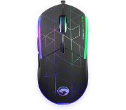 MARVO M115 Gaming Muis - Game Muis - RGB Verlichting - 4000 DPI - 6 Knoppen - Zwart