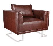 vidaXL Kubus Fauteuil Met arm Bruin