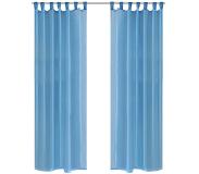 vidaXL Gordijn Turquoise 140x175 cm (2 stuks)