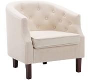 vidaXL Fauteuil 65x64x65 cm stoffen bekleding beige