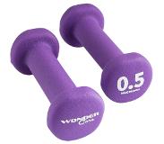 Wonder core Neoprene Dumbbell 0,5 KG Purple - Set of 2 (1st)
