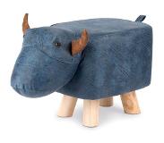Noxxiez krukje Buffel junior 48 cm kunstleer/hout blauw