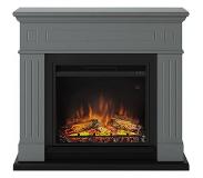 TAGU Larsen Solid Grey met elektrische haard - Sfeerhaard - LED - 1500 Watt - 2 Warmtestanden